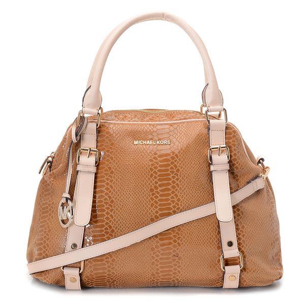 michael kors bedford extra large bowling satchel apricot På Salg Rabatt xwfi5